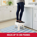 Rubbermaid Roughneck Step-Stool Bisque Lightweight Holds up to 300 pounds Ideal for Kitchen-Bath Skid-Resistant Bisque 1 ct (Pack of 1)