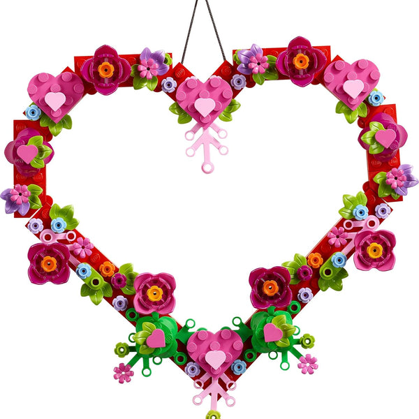 LEGO Heart Ornament Building Toy Set - Fun Arts and Crafts Idea for Girls and Boys, Ages 9+ - Gift for Kids - Display on the Wall as Home