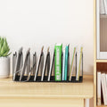 Simple Trending 5-Section Vertical File Organizer, Black 5 Section-Black