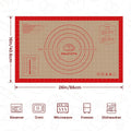 Silicone Pastry Mat - 26"X16" Non Slip Baking Mat with Measurements, Extra Large Dough Mats for Counter, Ideal for Rolling Dough, Fondant, Pizza,