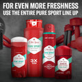 Old Spice Antiperspirant Deodorant for Men, Pure Sport, 3.0 oz Pack of 3 3 Ounce (Pack of 2)