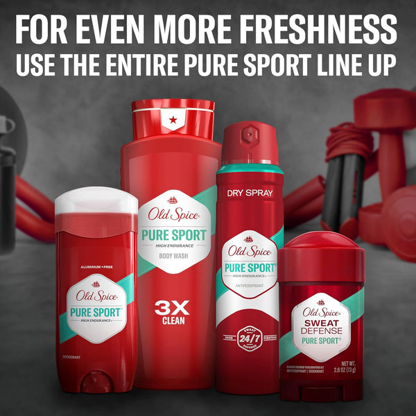 Old Spice Antiperspirant Deodorant for Men, Pure Sport, 3.0 oz Pack of 3 3 Ounce (Pack of 2)