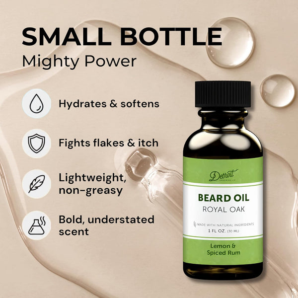 Detroit Grooming Co. Beard Oil | Royal Oak | Natural Formula, 1 oz Royal Oak 1 Fl Oz (Pack of 1)