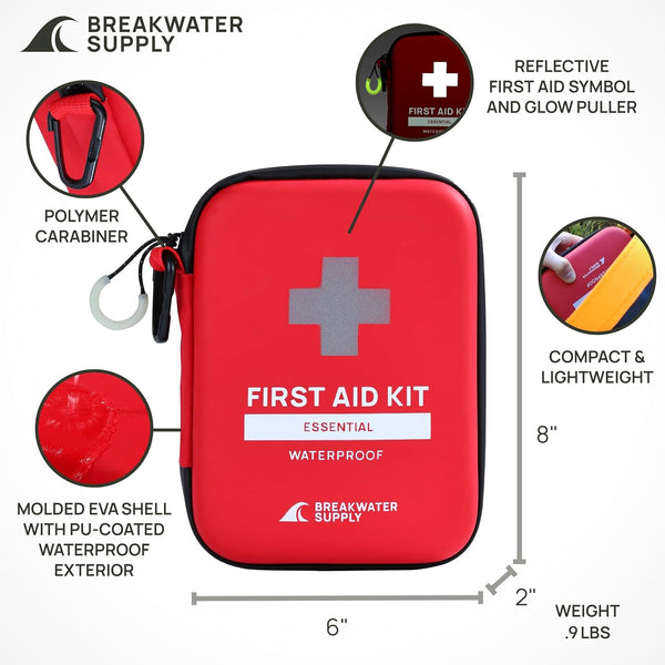 Breakwater Supply™ First Aid Kit for Car, Home, Office, Travel, Dorm, Businesses, 101 Piece HSA FSA Household & AirBNB Essentials Medical Kit &
