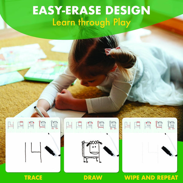 MD CREATIVE Draw & Trace Numbers Educational Toy for Girls & Boys 3-6