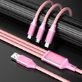 IDISON Multi Charging Cable(2Pack 4FT), 3 in 1 Charging Cable Nylon Braided USB Multi Charger Cable Universal USB Cable with Type C/Micro/Ip Port