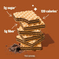 Rip Van Dark Chocolate Wafer Cookies - Healthy Snacks - Non GMO, Keto, Low Carb, Low Sugar (2g), Low Calorie and Vegan, 16 Count