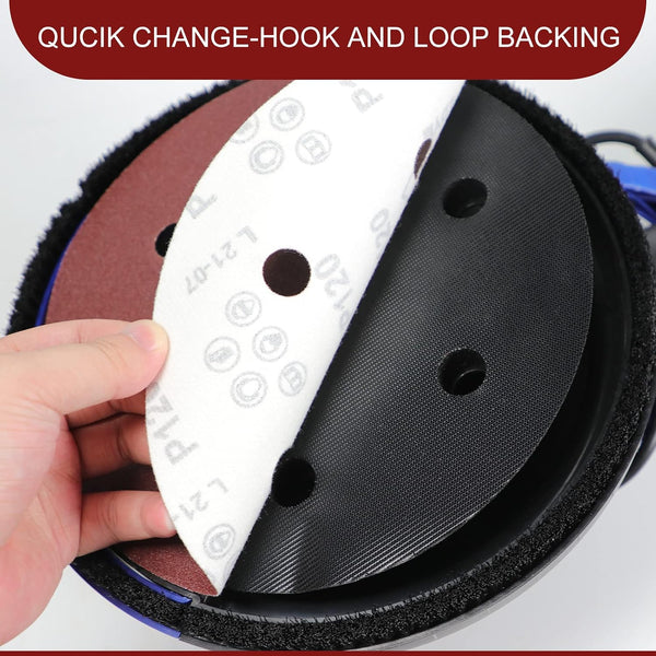 Awutzut 9 Inch 6 Hole Sanding Discs 40 Grit Hook and Loop for Drywall Sander 12PCS 40 Grit 12.0