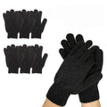6Pairs Exfoliating Gloves - Premium Black Scrub Wash Mitt for Bath or Shower - Luxury Spa Exfoliation Accessories for Beauty Spa Massage, Suitable
