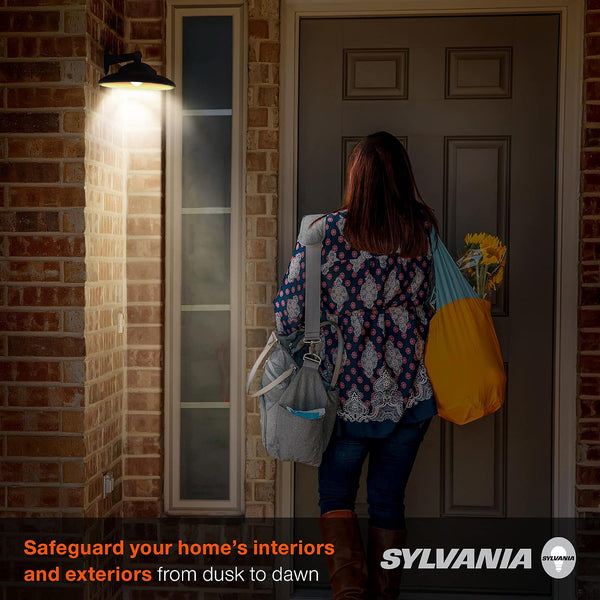 Sylvania Dusk to Dawn A19 LED Light Bulb with Auto On/Off Light Sensor, 60W=9W, 800 Lumens, 2700K, Soft White - 1 Pack (41288) Soft White A19 1 Pack