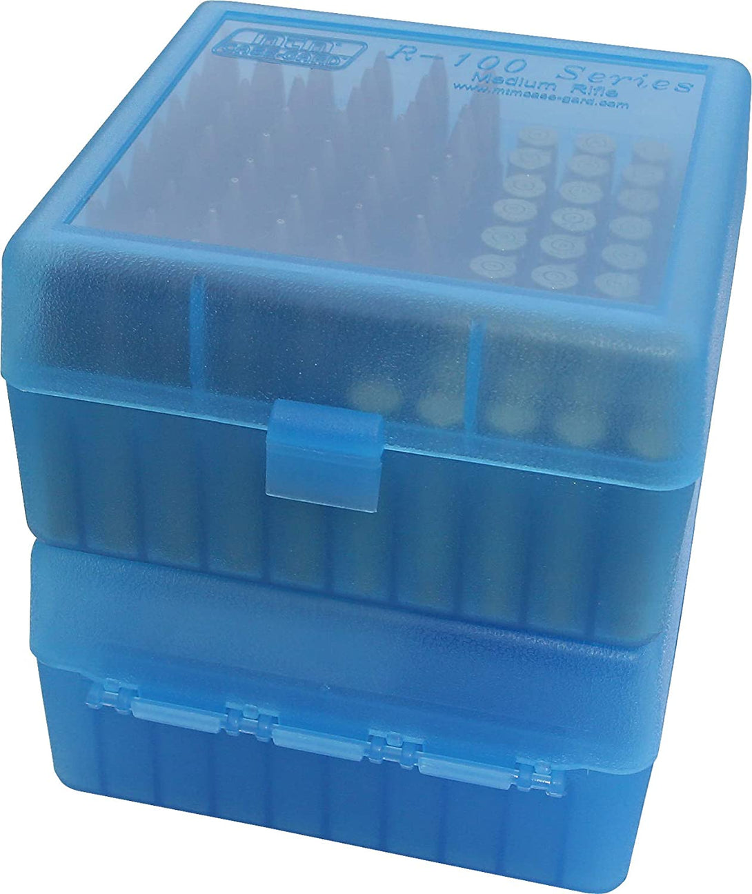 MTM 100 round Flip-Top Rifle Ammo Box 22-250, 308 Win, 243