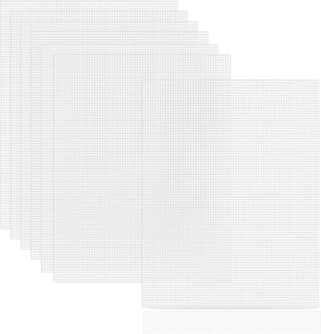 Phinus 7 Pieces 7 Count Plastic Canvas,10.5" X 13.5" Plastic Canvas Sheets, Plastic Mesh, Plastic Mesh Sheet, Eye Mesh for Embroidery, Knit Crochet Projects, DIY Handicraft, Make Dividers