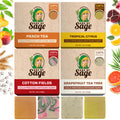 Natural Bar Soap Gift Set for Women Vegan Bath H made Cold Process Artisan with Essential Oil, Aromatic All Moisturizing Wash Soaps, Fragrant