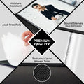 Dunwell Photo Album 8x10 (Black) with Black Mounting Paper, 8 x 10 Photo & Art Portfolio Presentation Book, 24 Clear Sleeves, Each Shows 48 Pages,