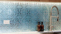 Main Street Peel and Stick Wallpaper Tiles, Teal & Silver Leaves, 24-Pack | 8"x8" tiles, covers 10.67 sq ft. Peel-and-stick paper, no extra