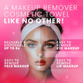 Makeup Remover Cosmetic Towels, Reusable (25 Count, 200 Uses) and Disposable Face Towel, Machine Washable, Ultra Soft, Removes All Types of