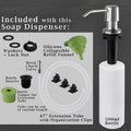 Styever Soap Dispenser for Kitchen Sink with Pump -16oz Bottle Built in Countertop Dish soap Dispenser with 4 Inch Spout- Oil Rubbed Bronze Sink