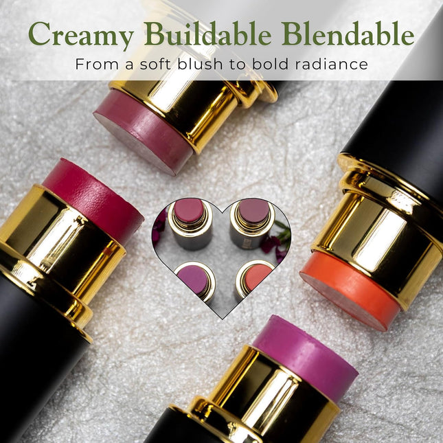 Cream Blush Stick Ã¢ÂÂ Buildable & Pigmented for Cheeks, Lips & Eyes Ã¢ÂÂ Hy
