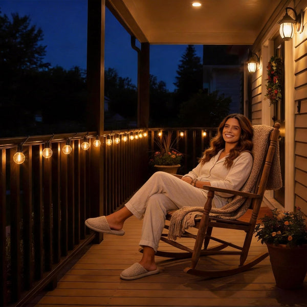 RTTY Outdoor String Lights 50ft, G40 Led Patio Lights with 26pcs Bulbs,Waterproof Shatterproof Dimmable Hanging Connectable Globe Outdoor Lights