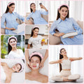 Ztomine Headbands for Women - Spa Headband and Wristband Set - Headband for Washing Face,Facial Mask,Makeup and Skin Care,Gifts for Women and Teen