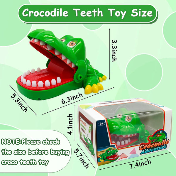 Crocodile Teeth Game for Kids Ages 4+, Alligator Tooth Game Push Teeth Down Toy, Funny Chomping Mouth Bite Surprise Games, No Batteries Travel