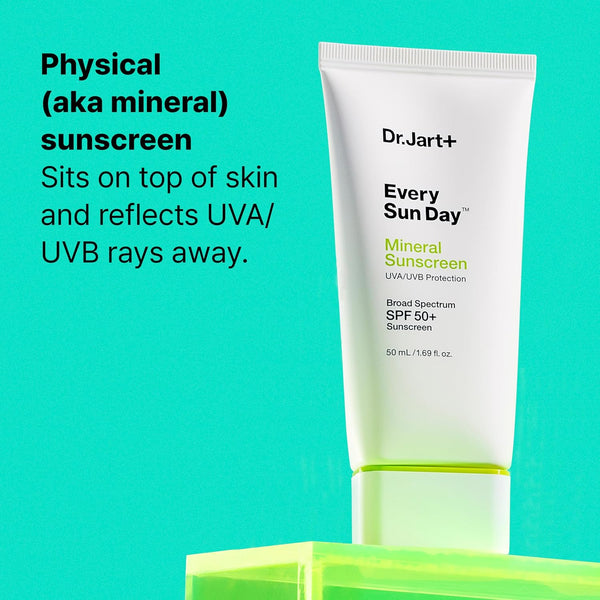 Dr.Jart+ Every Sun Day Mineral Korean Sunscreen SPF 50+ for Face with Zinc Oxide | Korean Skin Care | Travel Size, 1.69 Fl Oz