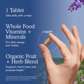 Garden of Life Once Daily Whole Food Multivitamin for Men, Organic Mens Vitamins & Minerals, Vitamin C, Zinc, Vegan, for Health & Well-Being, 60