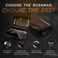 Bossman Travel Soap Container (Black) – Holder & Saver Case for Bar Soap for Men and Travel Toiletries Black Container