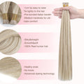 GOO GOO I Tip Hair Extensions Real Human Hair, 14inch 50g 100S, Cold Fusion I Tip Hair Extensions,18A/613A Dark Blonde Highlighted Bleach Blonde