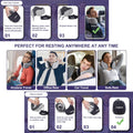 Napfun Neck Pillow for Traveling, Upgraded Travel Neck Pillow for Airplane 100% Pure Memory Foam Travel Pillow for Flight Headrest Sleep, Portable