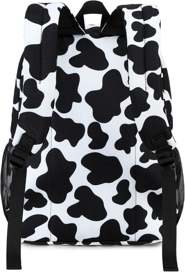 abshoo Classical Basic Cow Print Womens School Backpack For College Teen Girls Water Resistant Bookbag (Cow) Cow 16.5 Inc