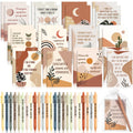 Mooliwe 24 Set/48 Pcs Positive Affirmation Gift Set Gratitude Notebooks with Pens Small Bags Motivational Encouragement Notepads Daily