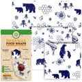 PURE & SUSTAINABLE COMPANY Beeswax Wraps - Food Storage -Pack of 3â€“ Sustainable â€“ Reusable - Certified Organic Cotton Size S,M,L