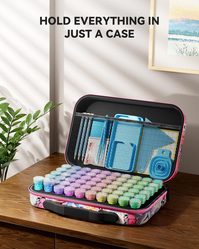 ARTDOT 60 Slots Storage Container for Diamond Art Kits for Adults,Portable Bead Storage Boxes for Diamond Painting Acces