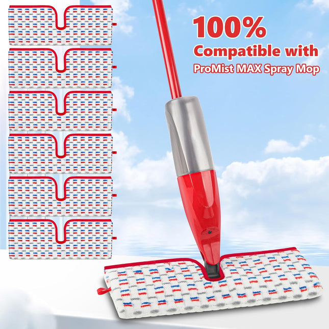 Microfiber Mop Pads Compatible with O-Cedar Promist MAX Spray Mop, Reusable Mop 