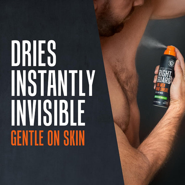 Right Guard Xtreme Defense Antiperspirant & Deodorant Spray | 5-In-1 Protection Dry Spray Deodorant for Men | Blocks Sweat 2X Longer | 72-Hour
