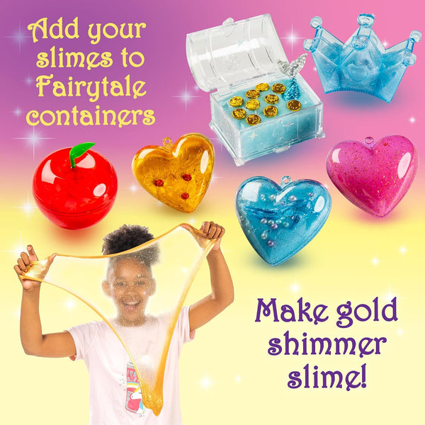 GirlZone Slime Kit - 42-Piece Apple-Scented DIY Slime Kit with Activator & Add-Ins - Princess & Mermaid Combo for Girls Ages 7+ - Heart