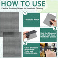Skyley Flexible Scrubbing Screen Cleaning Mesh for Household 5.5 X 4 Inch Cleaner Toilet Hard Water Ring Remover Scouring Pad Abrasive Grit