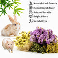 Sukh Herb Bedding Habitat Decor - Natural Flower Hamster Mate Herbs Sprays Cage Safe Pet Accessories Decorations Hideout for Hamsters Mouse Guinea
