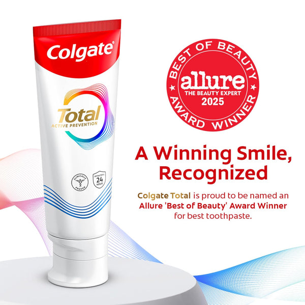 Colgate Total Whitening Toothpaste, Mint Toothpaste, 5.1 Oz Tube, 2 Pack