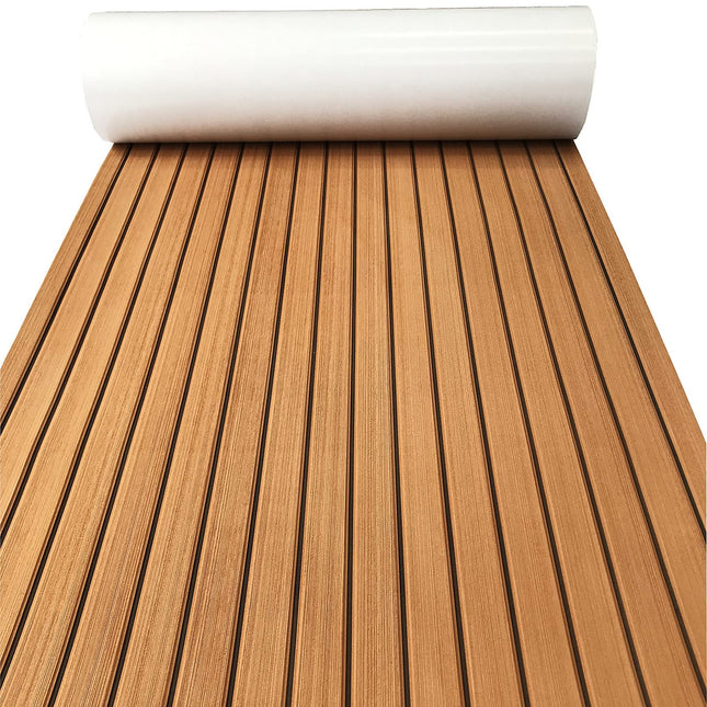 KXKZREN Boat Flooring EVA Foam Decking Sheet Faux Teak Marine Mat Marine Carpet 