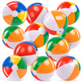 JOYIN Rainbow Beach Balls(12 Pack), 12'' Inflatable Swimming Pool Toys for Summer Water Games Kids Birthday Party Supplies Combo Set Include