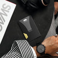 Card Wallet for Men Slim Minimalist: Metal Wallets with Money Clip - Rfid Thin Front Pocket Credit Card Holder - Gift for Men Husband Father at