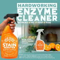 Angry Orange Stain Remover - 32oz Enzyme Pet Cleaner - Dog & Cat Urine Destroyer and Stain Remover - Citrus Spray Cleaning Solution - Puppy