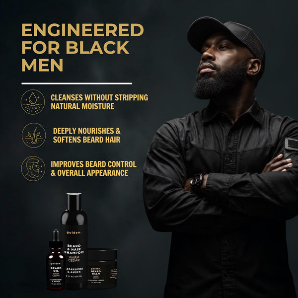 Golden Grooming Beard Oil for Men - Natural Beard Conditioner with Sweet Almond, Golden Jojoba & Argan Oil - Hydrating Beard Softener with Vitamin