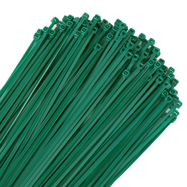 ZZRanYe 6 inch 3mm Dark Green Nylon Garden Cable Zip Ties Self Locking Cable Ties Twist Ties, Multi-Purpose Cable Tie (100 Pcs)