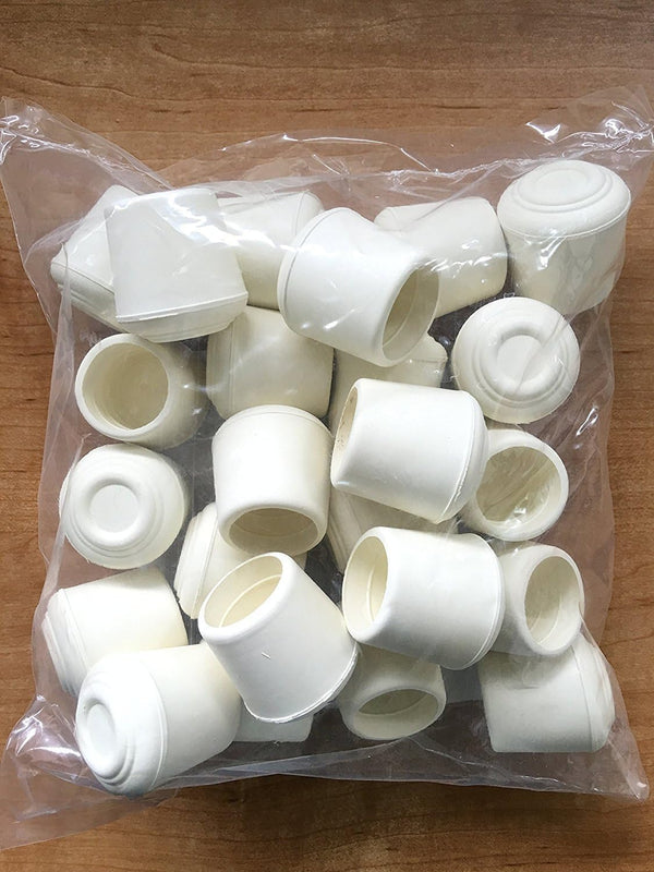 Shepherd Hardware 8763E Leg Tips 1-1/8-Inch inside Diameter Rubber Chair Leg Caps, 24 Pack, Black