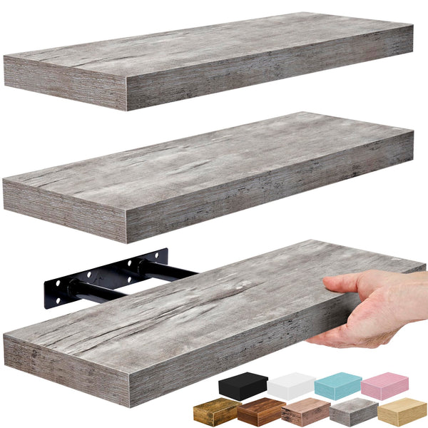 Sorbus Floating Shelves for Wall – 16 Inch Floating Shelf for Kitchen, Bedroom, Living Room, Bathroom, Home & Wall Decor - Mounted Bathroom