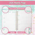 Mr. Pen- 2026 Planner, 6.4" x 8.5", Abstract Splash, 2026 Planner Weekly and Monthly, Hardcover, Twin-Wire Binding Abstract Splash 6.4" x 8.5"(2026）