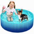 Jasonwell Foldable Dog Kiddie Pool - Hard Plastic Kids Paddling Pool Toddler Baby Swimming Pools for Backyard Collapsible Whelping Box Pet Doggie
